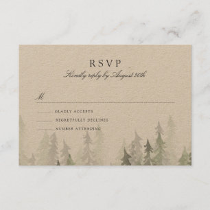 Pine Forest RSVP Kaartje