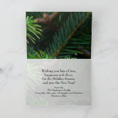 Pine / Gold / Red Bow Season's Greetings Kaart (Binnen)