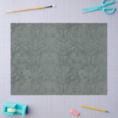 Pine Green Antiek Damask Decoupage Tissuepapier (Craft)