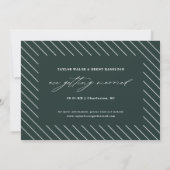 Pine Green Calligrafie Script Foto Opslaan van de Save The Date (Achterkant)