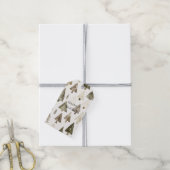 Pine Green Cream Kerstbomen Cadeaulabel (Met Touw)