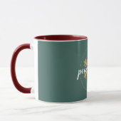 Pine Green Gold Glitter Snowflake Mok (Links)