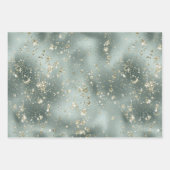 Pine Green Goud Glitter Inpakpapier Vel (Voorkant 2)