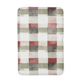 Pine Green Ivory Red Stripes Kerstmis Badmat (Voorkant Verticaal)