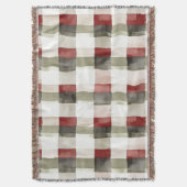 Pine Green Ivory Red Stripes Kerstmis Deken (Voorkant Verticaal)