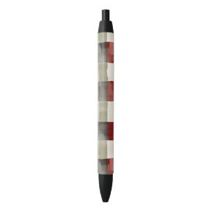 Pine Green Ivory Red Stripes Kerstmis Zwarte Inkt Pen