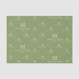 Pine Green Logo patroon Business Merk Packaging Tissuepapier