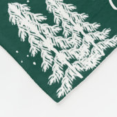 Pine Green Snowy kerstbomen Holiday Fleece Deken (Hoek)