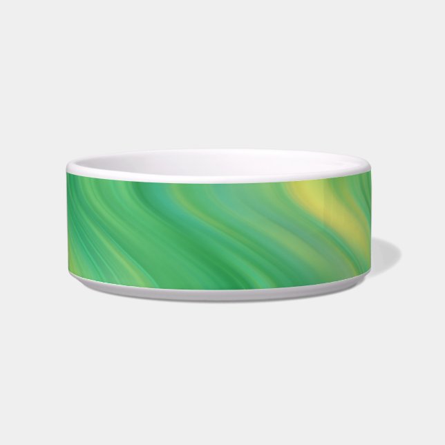 Pine Green Wavy Texture Voerbakje (Voorkant)