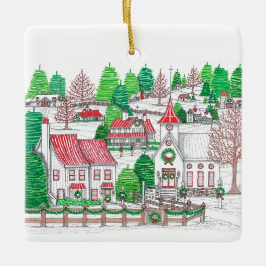Pine Hill Village Holiday Ornament (Voorkant)