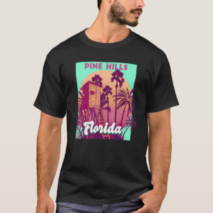 Pine Hills FL Florida vintage retro oceaanscène be T-shirt