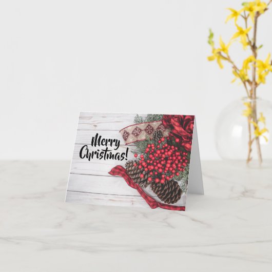 Pine & Holly Collectie Kaart (Gele Bloem)