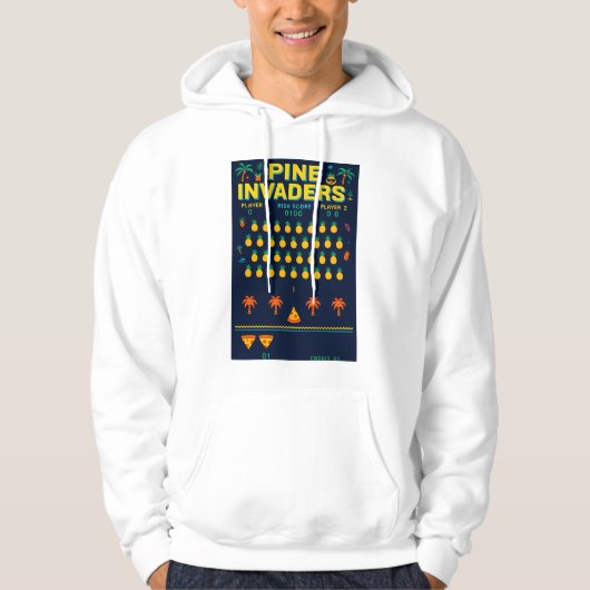 Pine Invaders-Pineapple Empire Retro Games Series Hoodie (Voorkant)