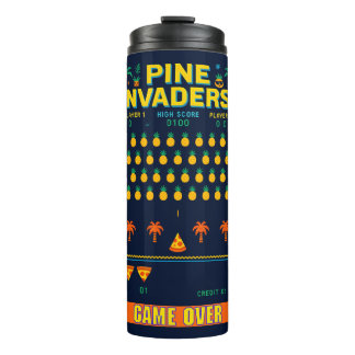 Pine Invaders-Pineapple Empire Retro Games Series Thermosbeker