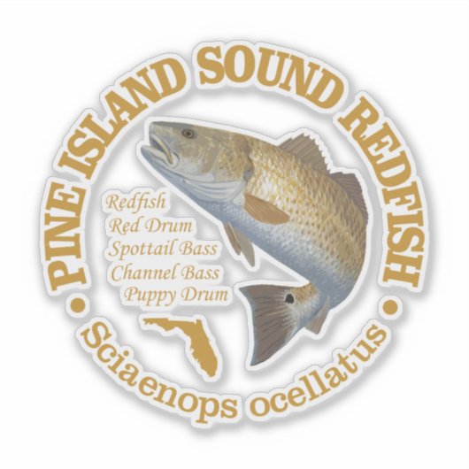 Pine Island Sound (roodbaars) Sticker (Voorkant)