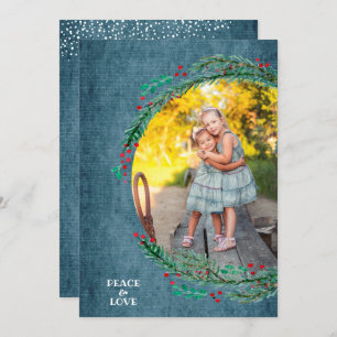 Pine-kerstfoto Feestdagenkaart