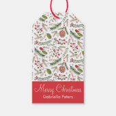 Pine kerstvogels | CadeauLabels (Voorkant)