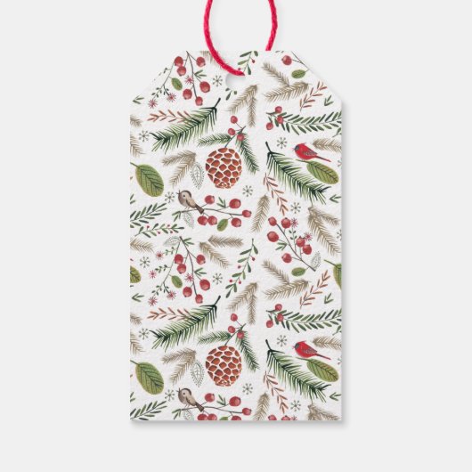 Pine kerstvogels | CadeauLabels (Achterkant)