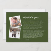 Pine krans 3 foto | Kerstbrief Feestdagenkaart (Achterkant)