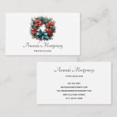 Pine krans met Holly Christmas Visitekaartje (Voorkant / Achterkant)