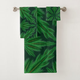 Pine Mandala Bos Badhanddoek Set Bad Handdoek