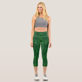 Pine Mandala Bos Hoge Gewiste Capri Leggings