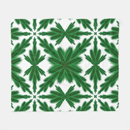 Pine Mandala Fleece Blanket (3 Sizes) (Voorkant (Horizontaal))