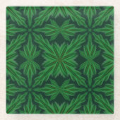 Pine Mandala Forest Glass Onderzetter (Voorkant)