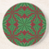 Pine Mandala Garnet Dessous de verre en grès (Devant)