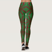Pine Mandala Garnet Leggings (Dos)
