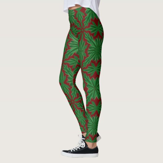 Pine Mandala Garnet Leggings (Gauche)