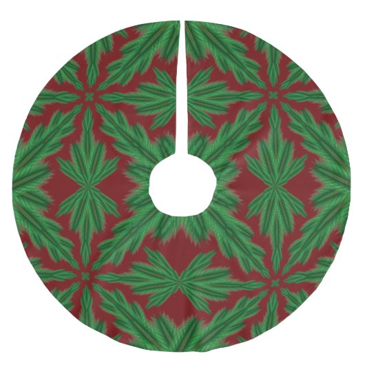 Pine Mandala Garnet Tree Rok Kerstboom Rok (Voorkant)