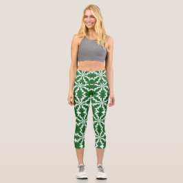 Pine Mandala hoge taille Capri Leggings