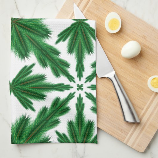 Pine Mandala Serviette de cuisine (Quart Plié)