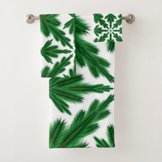 Pine Mandala Towel Set Bad Handdoek (Insitu)