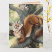 Pine Marten Kaart (Gele Bloem)