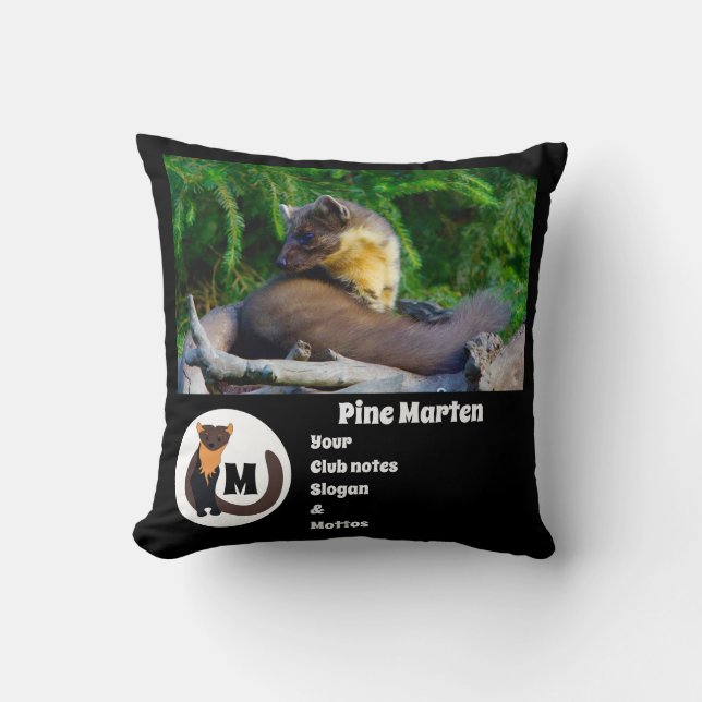 Pine Marten Naam fotomonogram Kussen (Voorkant)