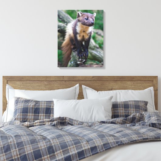 Pine Marten Wrapped Canvas (Insitu (Slaapkamer))
