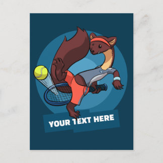 Pine Marter Aangepaste Tekst Tennis Truc Shot Cart Briefkaart