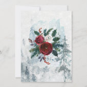 Pine Mountain Roses Invitation de mariage d'hiver (Dos)