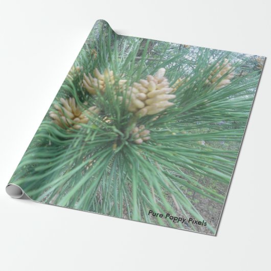 Pine naaldengeleidepapier cadeaupapier (Uitgerold)
