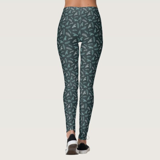 Pine Needle Pattern Oefening Leggings (Achterkant)