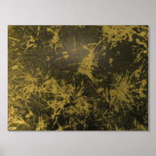 Pine Needles Gold Folie Art Print