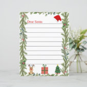 Pine Noël Lettre à Père Noël Page (Debout devant)