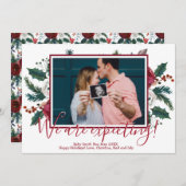 Pine Photo Cartes Faire-part de grossesse de Noël (Devant / Derrière)