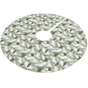 Pine-ploegen en pijnbomen Handgeschilde Waterver Kerstboom Rok