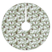 Pine-ploegen en pijnbomen | Handgeschilde Waterver Kerstboom Rok (Voorkant)