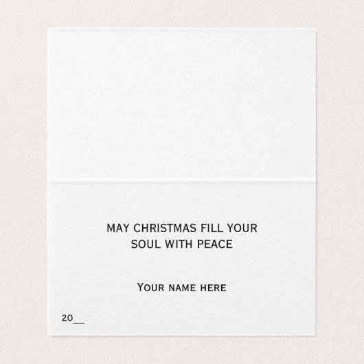 Pine Poinsettia bougies Carte de Noël (Inside Unfolded)