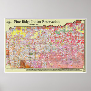 Pine Ridge Indian Reservation Allottment Map Poster