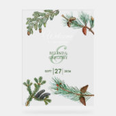 Pine rustique Affiche de bienvenue Mariage (Recto)